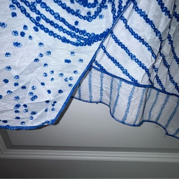 Ali Miles Mix Print Cowl Neck Asymmetrical Shirt Top - Picture 2 of 7